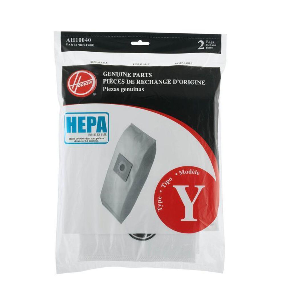 Hoover Pleated HEPA Y-Type Bags, , large