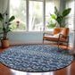 Dalyn Rug Company Neo NO12 8" Round Navy Area Rug, , large