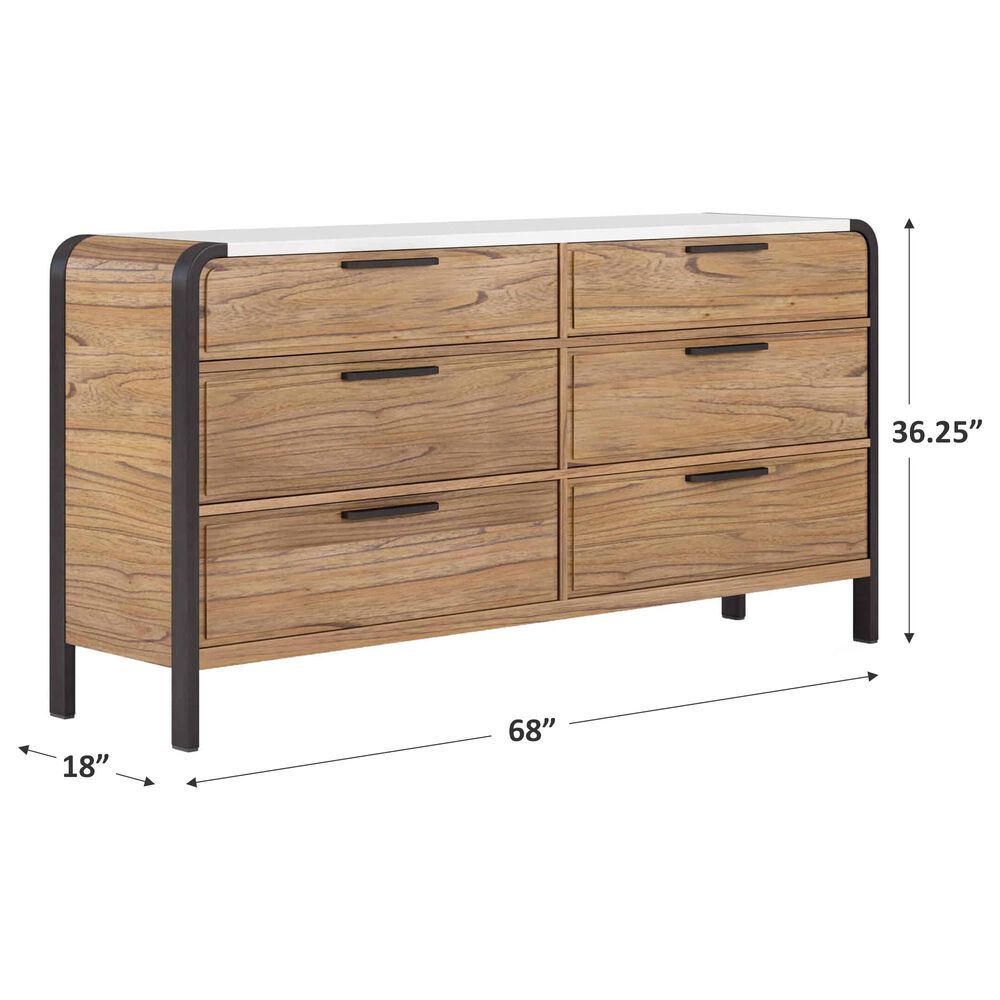 Vantage Portico Metal Leg Dresser, , large