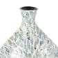 Maple and Jade Large Mosaic Floral Decorative Vase in Blue and Cream, , large