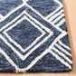 Safavieh Micro-Loop MLP154N 5" Square Navy and Ivory Area Rug, , large