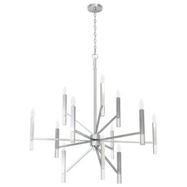 Hunter Sunjai 12-Light Chandelier in Brushed Nickel, , large