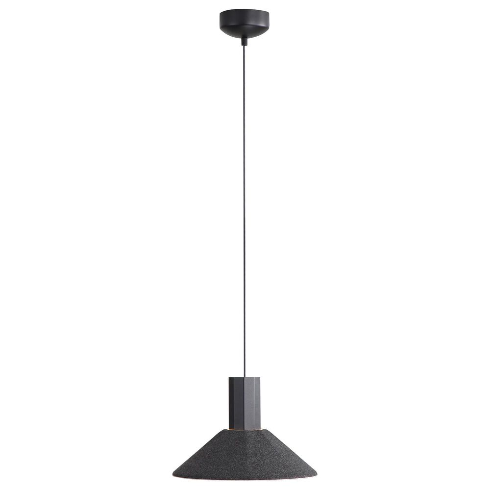 Golden Lighting Faroe 13" 1-Light LED Pendant in Flecked Black and Grey, , large