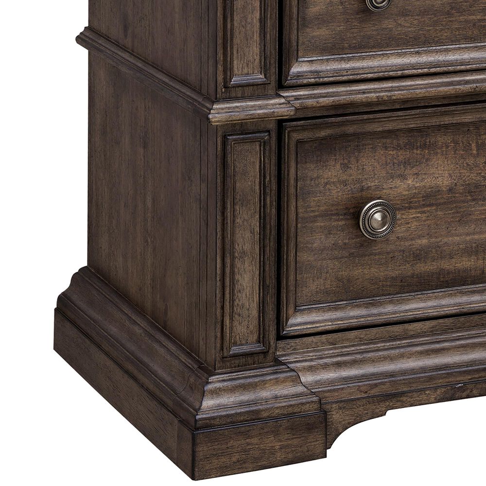 Chapel Hill Queen Bed and Two Nightstands in Brown, , large