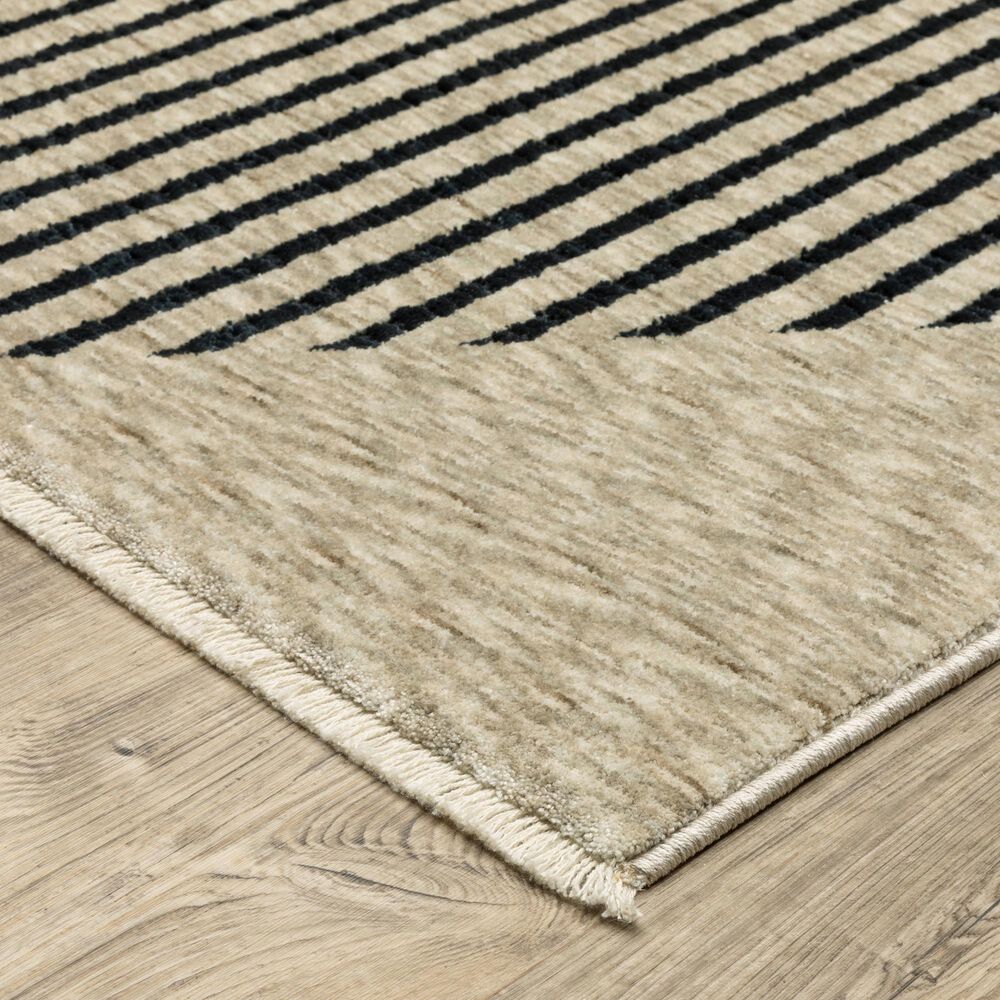 Oriental Weavers Capella Beige and Black 7&#39;10&quot; x 10&#39;10&quot; Area Rug, , large