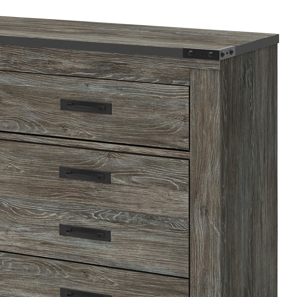 Ashley Frandern 6-Piece Twin Panel Storage Bedroom Set in Rustic Warm Gray, , large