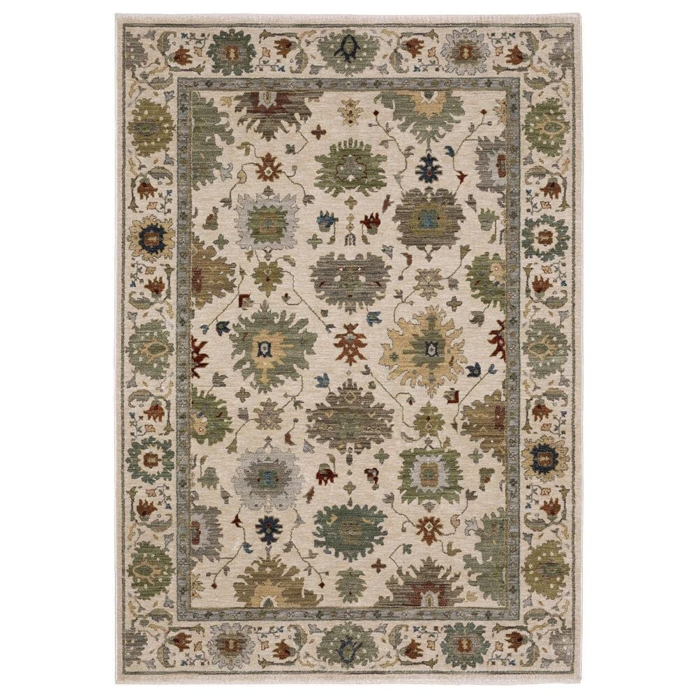 Oriental Weavers Eliana Ivory and Multicolor 9"10" x 12"10" Area Rug, , large