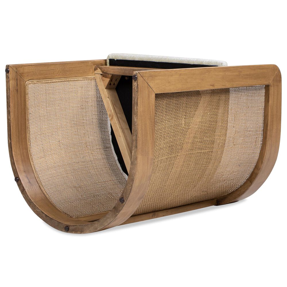 Jennifer Taylor Home Lilith Arm Chair with White Pepper Cushion in Natural, , large