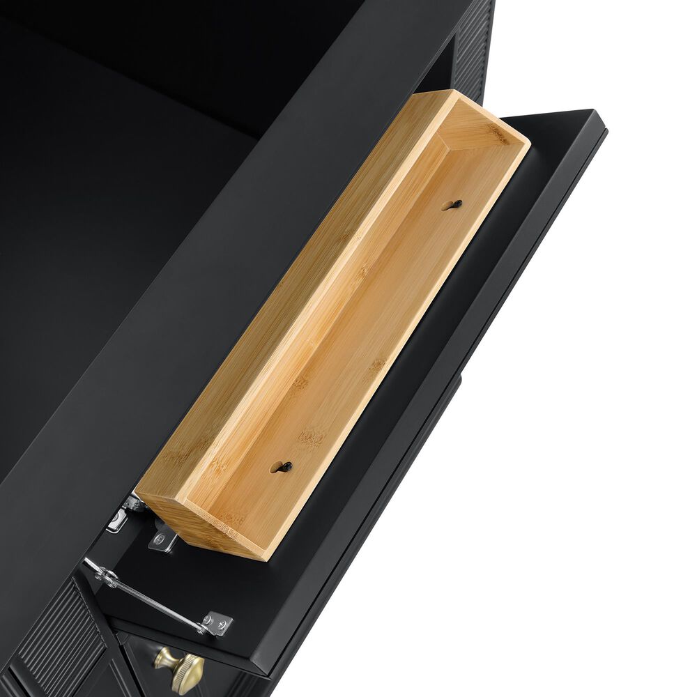 James Martin Vanities Lorelai 60" Double Bathroom Vanity in Black Onyx with 3 cm Eternal Jasmine Pearl Silestone Top, Rectangular Sinks and FreePower Wireless Charger, , large