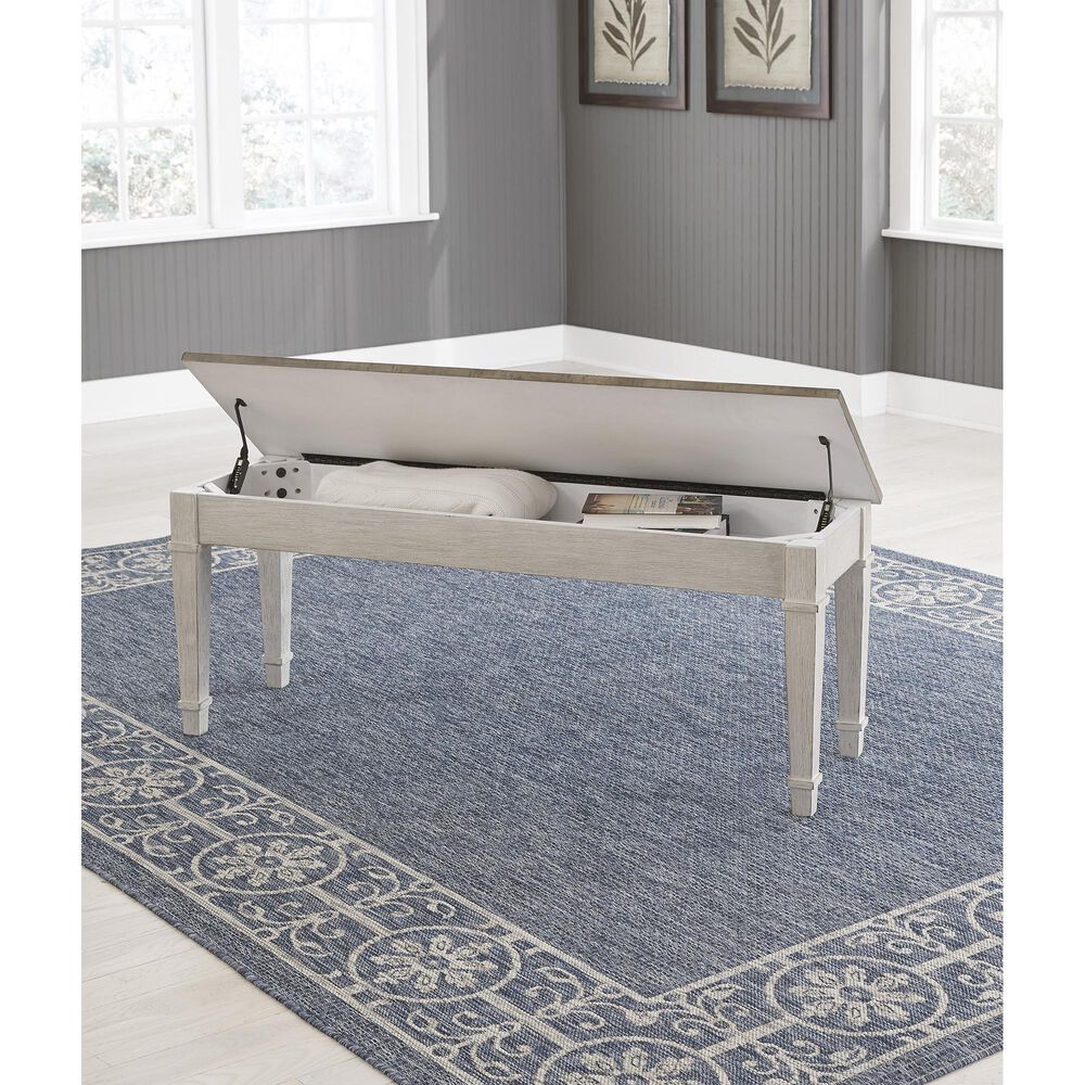 Signature Design by Ashley Skempton Storage Bench in Natural Wood, , large