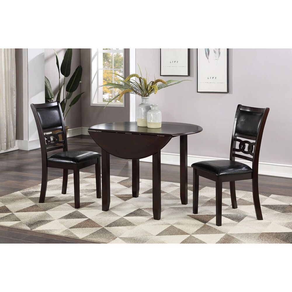 New Heritage Gia Dining Side Chair with Ebony Faux Leather Cushion, , large