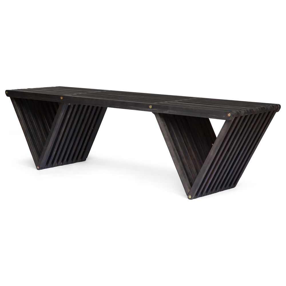 Noble House Metropol Patio Bench in Dark Grey, , large