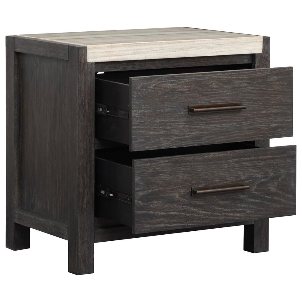 Nicolette Home Plum Creek 2 Drawer Nightstand in Ravenwood Black, , large