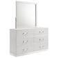 New Heritage Europa 4 Piece Wood Queen Panel Bedroom Set with Nightstand in White, , large