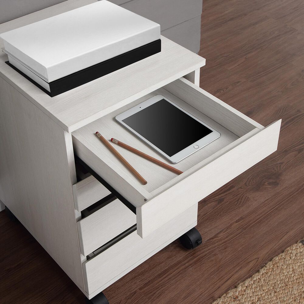 Valor Living Holly 4-Drawer Mobile Storage Cart in White Oak, , large