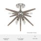 Hunter Jupiter Star Semi-Flush Mount in Brushed Nickel, , large