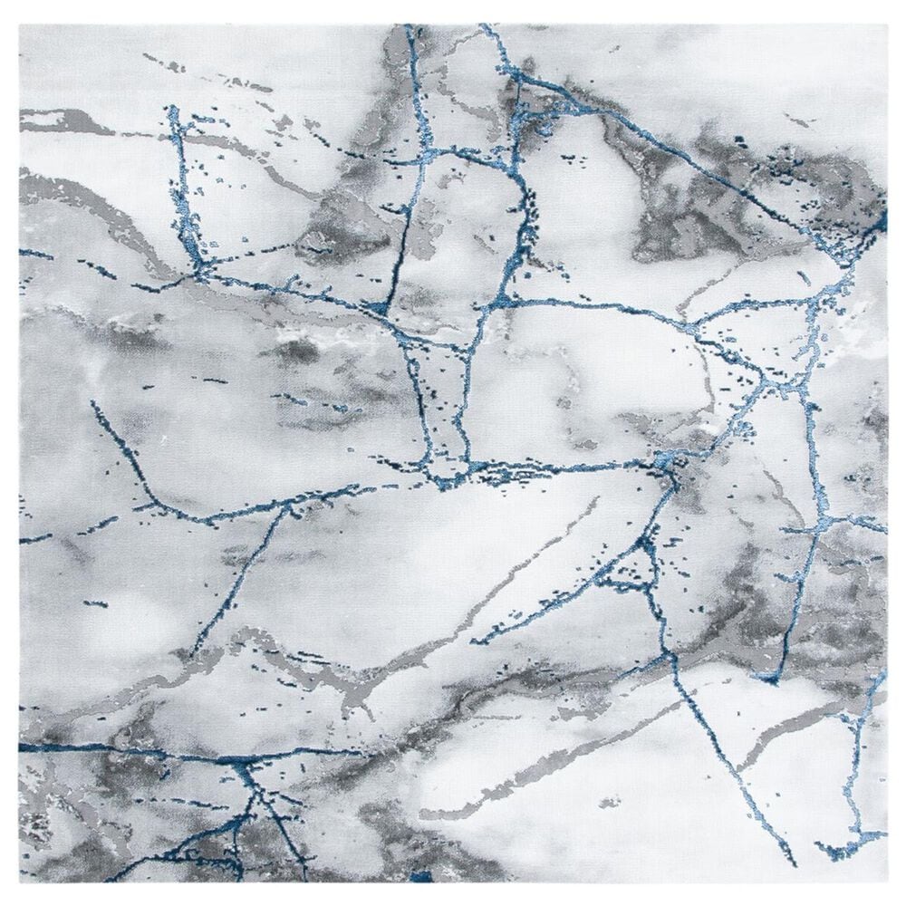 Safavieh Craft 6"7" Square Ivory Grey and Blue Area Rug, , large