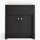 Kohler Alouette 30" Single Bathroom Vanity in Ferrous Grey with 2 cm White Quartz Top and Rectangular Sink, , large