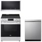 LG 3-Piece Kitchen Package with 6.3 Cu. Ft. Slide-In Electric Smart Range, Dishwasher and Microwave Oven in Stainless Steel, , large