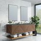 James Martin Vanities Marcello 72" Wall Mounted Double Bathroom Vanity in Chestnut with 3 cm Parisien Bleu Quartz Top and Rectangular Sinks, , large
