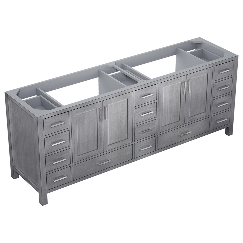 Lexora Home Jacques 84" Double Bathroom Vanity Cabinet Only in Distressed Grey, , large