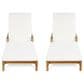 Hearth and Haven Outdoor Chaise Lounge in Beige (Set of 2), , large