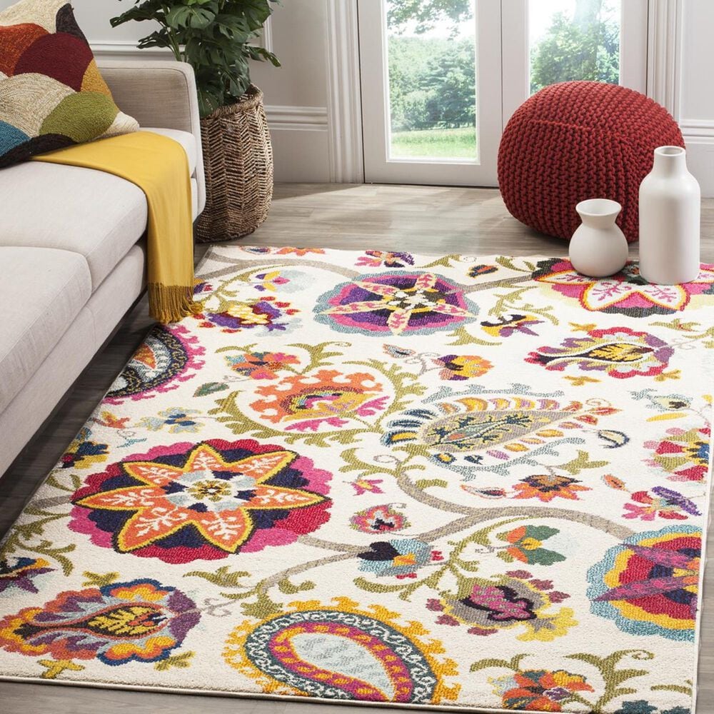 Safavieh Monaco MNC229A-4 4&#39; x 5&#39;7&quot; Ivory/Multi Area Rug, , large