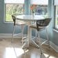 HOMLUX Outdoor Bar Stool with Open-Frame Backrest in White (Set of 2), , large