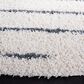Safavieh Venus Shag VNS604B 8" Round Ivory and Dark Grey Area Rug, , large