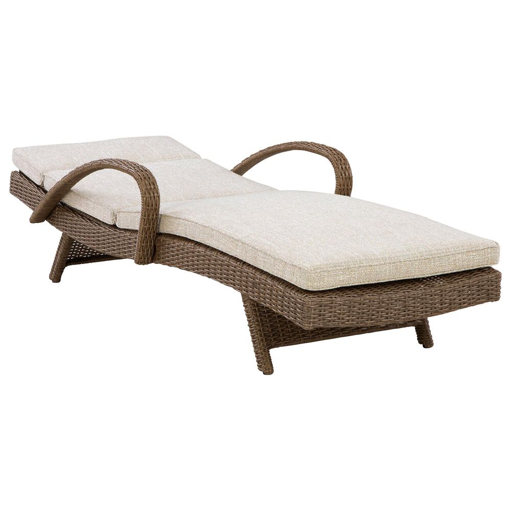 Ashley Laguna Heights Patio Chaise Lounge with Cushion in Beige, , large