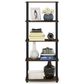 HOMLUX 5-Tier Display Rack in Columbia Walnut and Black, , large