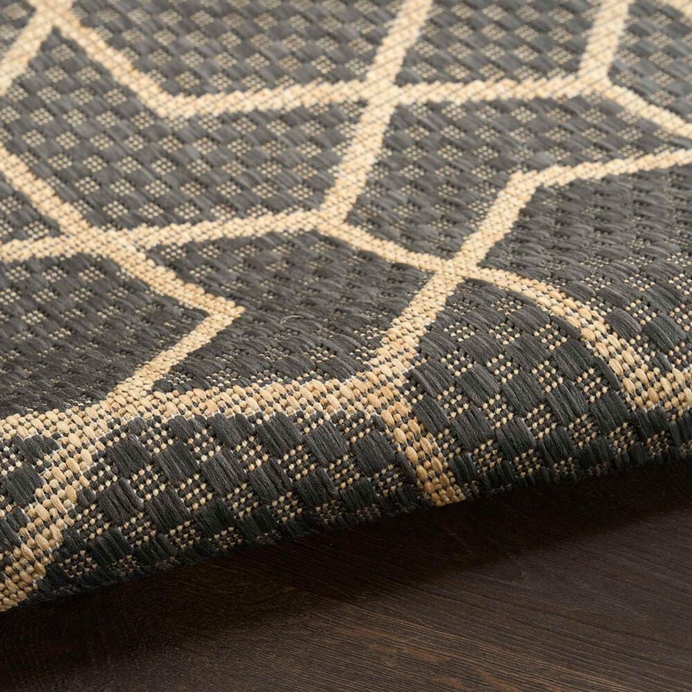 Nourison Horizon HOZ01 Charcoal 8&#39; x 10&#39; Indoor/Outdoor Area Rug, , large