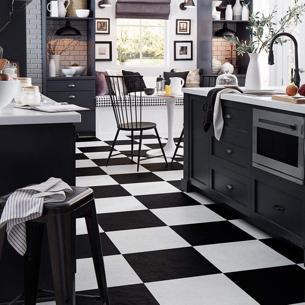 Mannington Flex Villa Coal 18&quot; x 18&quot; Luxury Vinyl Tile, , large
