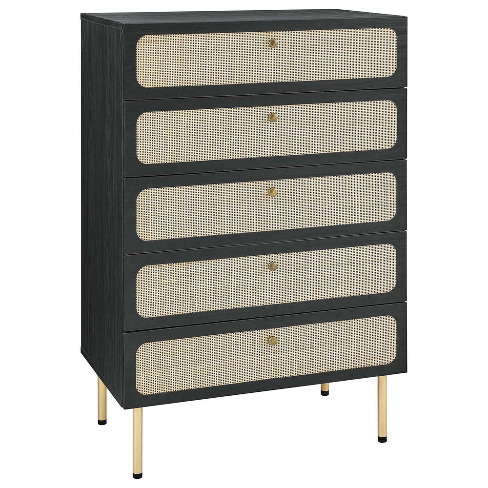 Modway Chaucer 5-Drawer Chest in Black, , large
