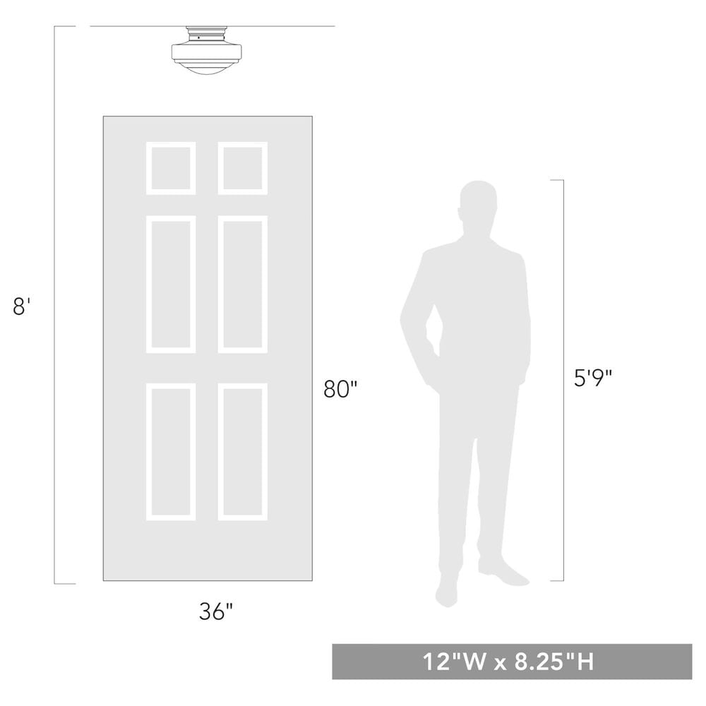 Golden Lighting Ingalls Semi-Flush with Vintage Milk Glass in Modern Brass, , large