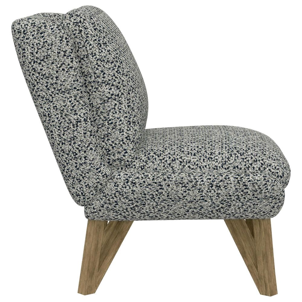 Golden Wave Furniture Emerson Armless Accent Chair in Speckled Navy, , large