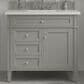 James Martin Vanities Brittany 36" Single Bathroom Vanity in Urban Gray with 3 cm Lime Delight Quartz Top and Rectangular Sink, , large