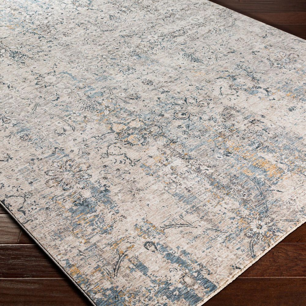Surya Cardiff CDF-2300 Light Gray, Charcoal, Light Beige, Tan and Dark Blue 6'7" x 9'6" Area Rug, , large