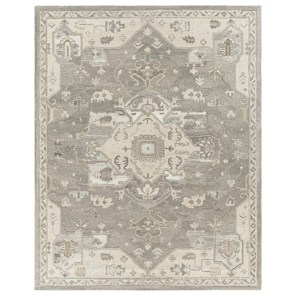 Surya Caesar 7"6" x 9"6" Charcoal, Taupe, Tan, Black, Light Beige and Brown Area Rug, , large