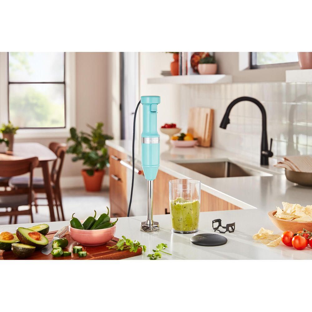 KitchenAid Corded Variable Speed Hand Blender in Aqua Sky, , large