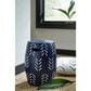 Ashley Genemore Ceramic Stool in Navy and White, , large