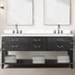 Lexora Home Norwalk 72" Double Bathroom Vanity in Black Oak with White Quartz Top and Rectangular Sinks, , large