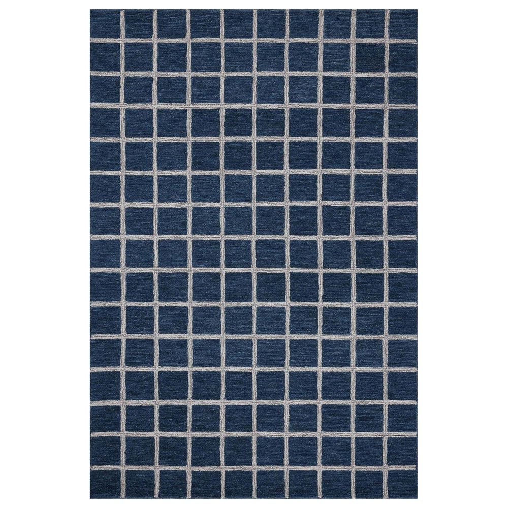 Chris Loves Julia x Loloi Polly 7"9" x 9"9" Navy and Silver Area Rug, , large