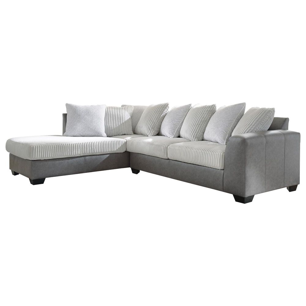 Ashley Clairette Court 2-Piece Left Facing Sectional with Chaise in Alloy, , large