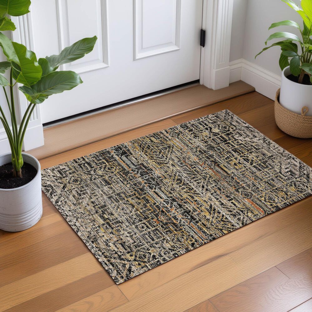 Dalyn Rug Company Vico Black 1'8" x 2'6" Area Rug, , large