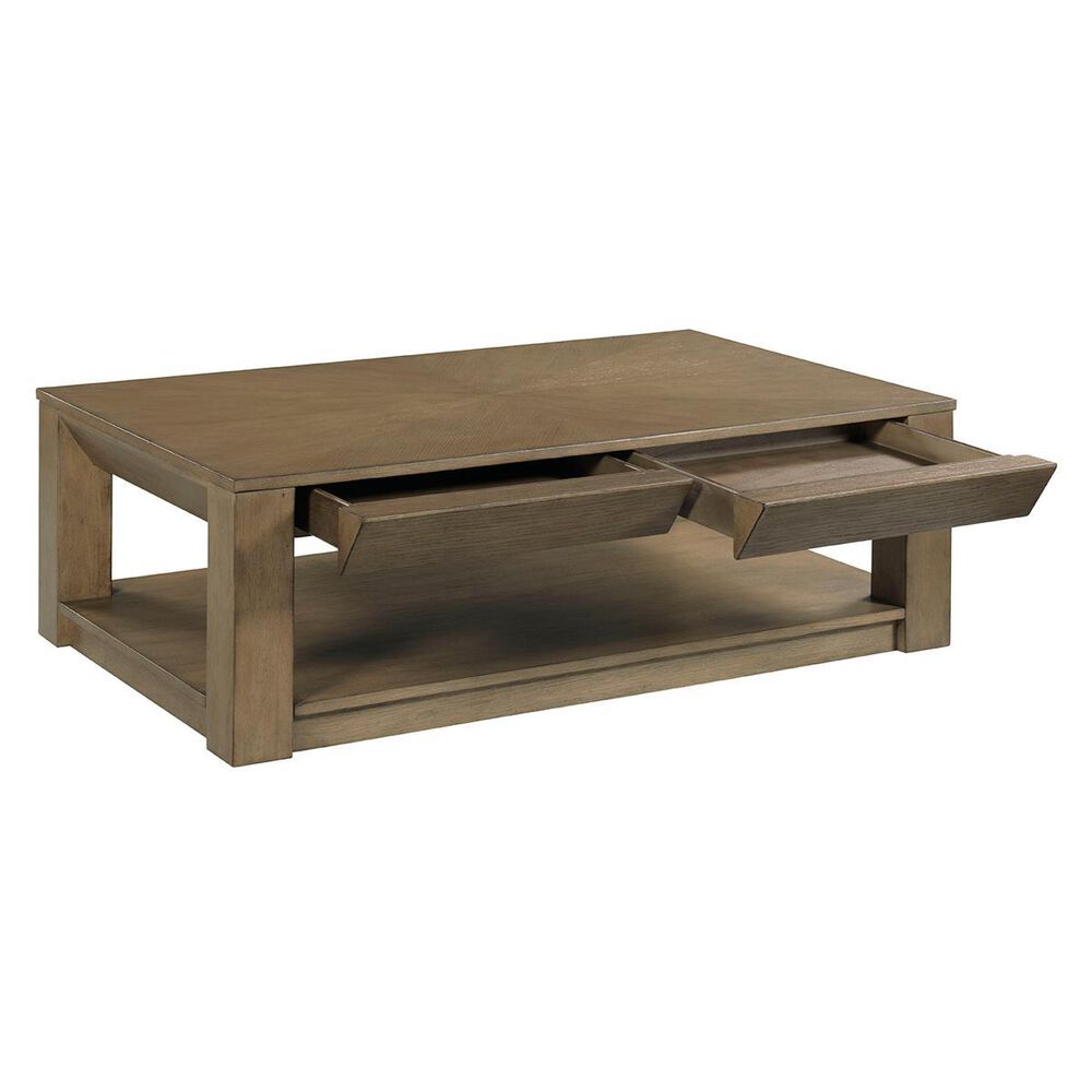 American Drew Paulson Rectangular Coffee Table with Drawers in Cocoa, , large
