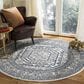 Safavieh Adirondack ADR108R 6" Round Ivory and Navy Area Rug, , large