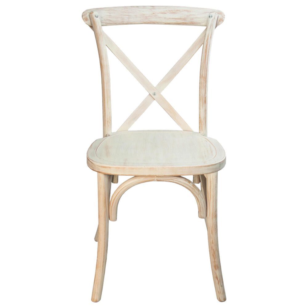 Flash Furniture Advantage XBack Dining Side Chair in Lime Wash NFM