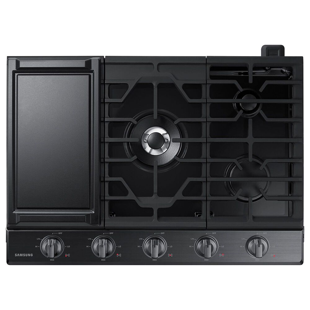 Samsung 2-Piece Kitchen Package with Stainless Steel 30&quot; Single Wall Oven and Black Stainless Steel 30&quot; Gas Cooktop, , large