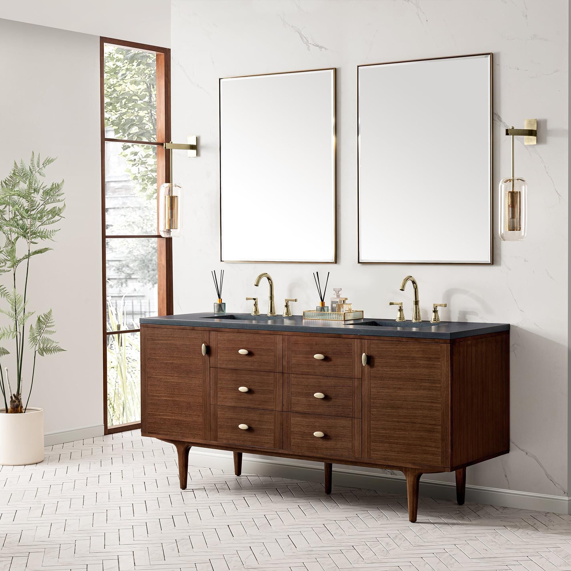 Double vanity cheap cabinet only